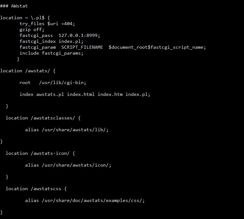 Настройка AWStats в nginx